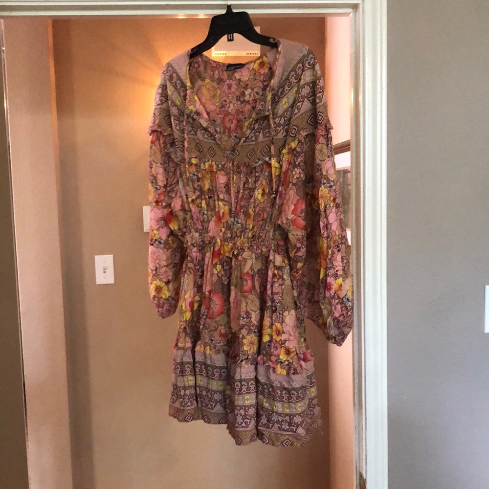 Lance Cade Boho Floral Light Long Sleeve Dress